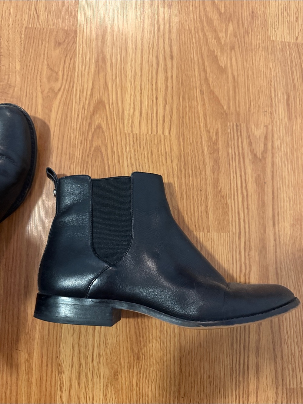 Black Leather Chelsea Boots - Classic Slip-On Style